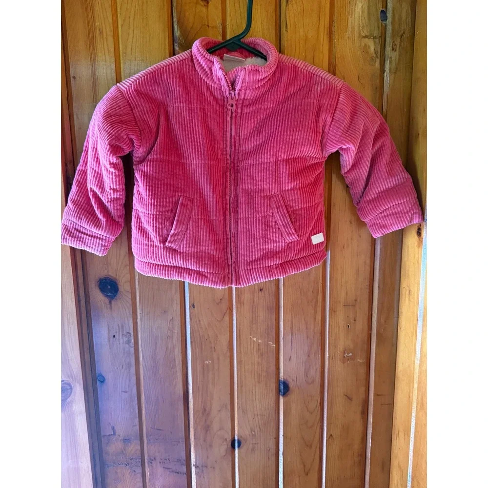 Koala Kids Toddler Girls Pink Corduroy Sherpa Lined Jacket Size 2T
